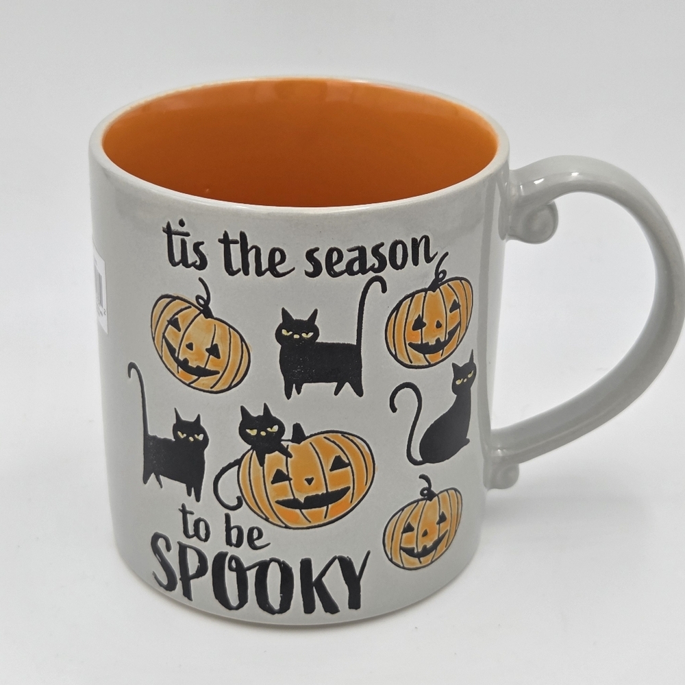ELI + ANA Halloween Mug Black Cats Tis Season To Be Spooky Jack-O-Lanterns